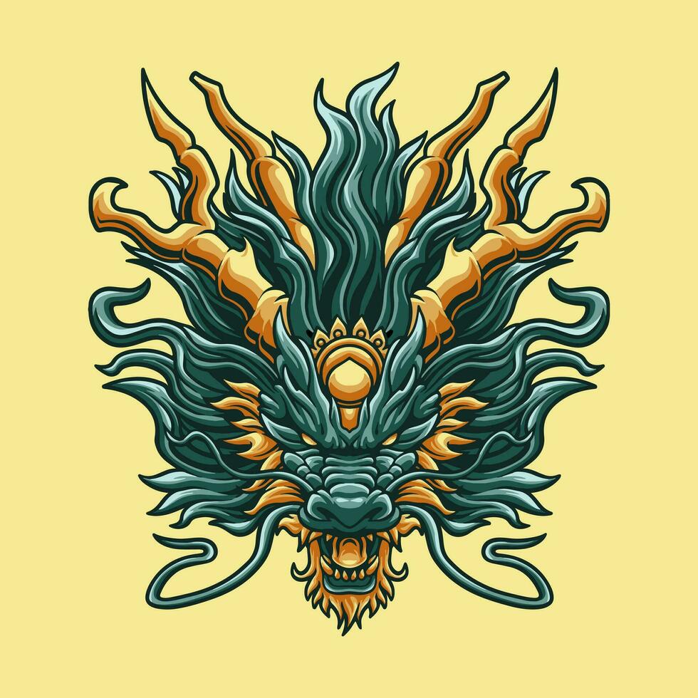 Dragon Head mascot great illustration for your branding business vector