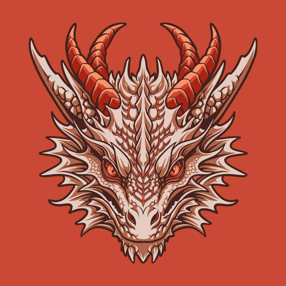 Dragon Head mascot great illustration for your branding business vector