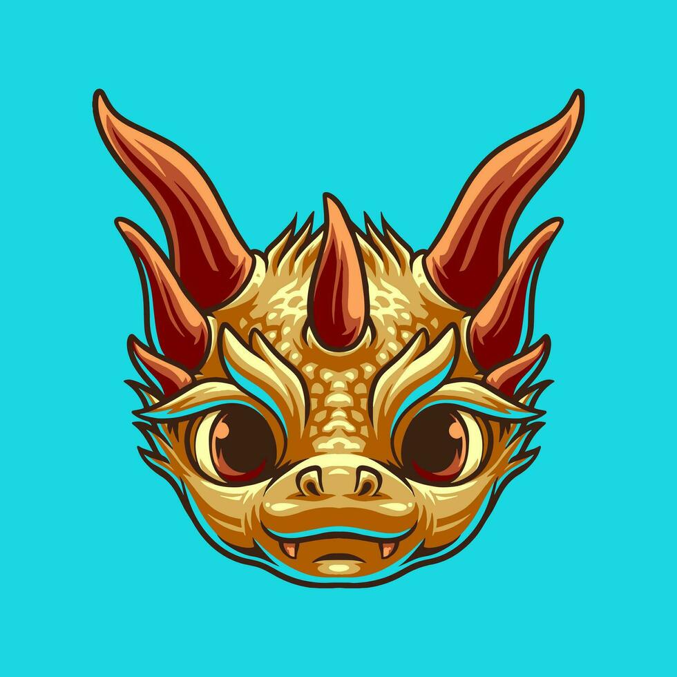 Dragon Head mascot great illustration for your branding business vector
