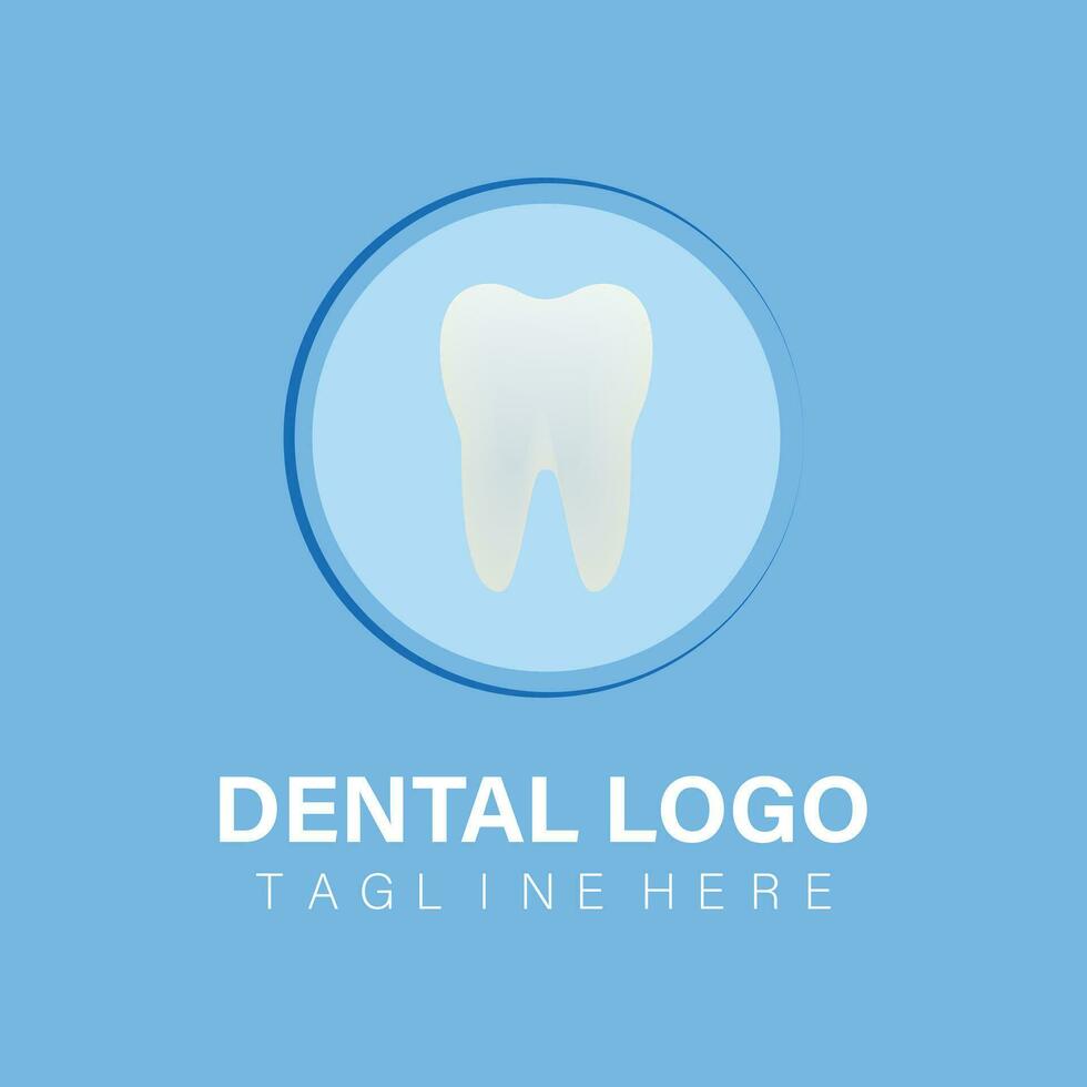 sano diente, dental cuidado clínica logotipo, vector ilustración. limpiar dental salud y oral higiene póster diseño.