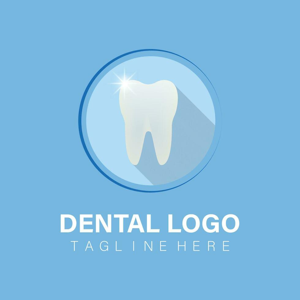 sano diente, dental cuidado clínica logotipo, vector ilustración. limpiar dental salud y oral higiene póster diseño.