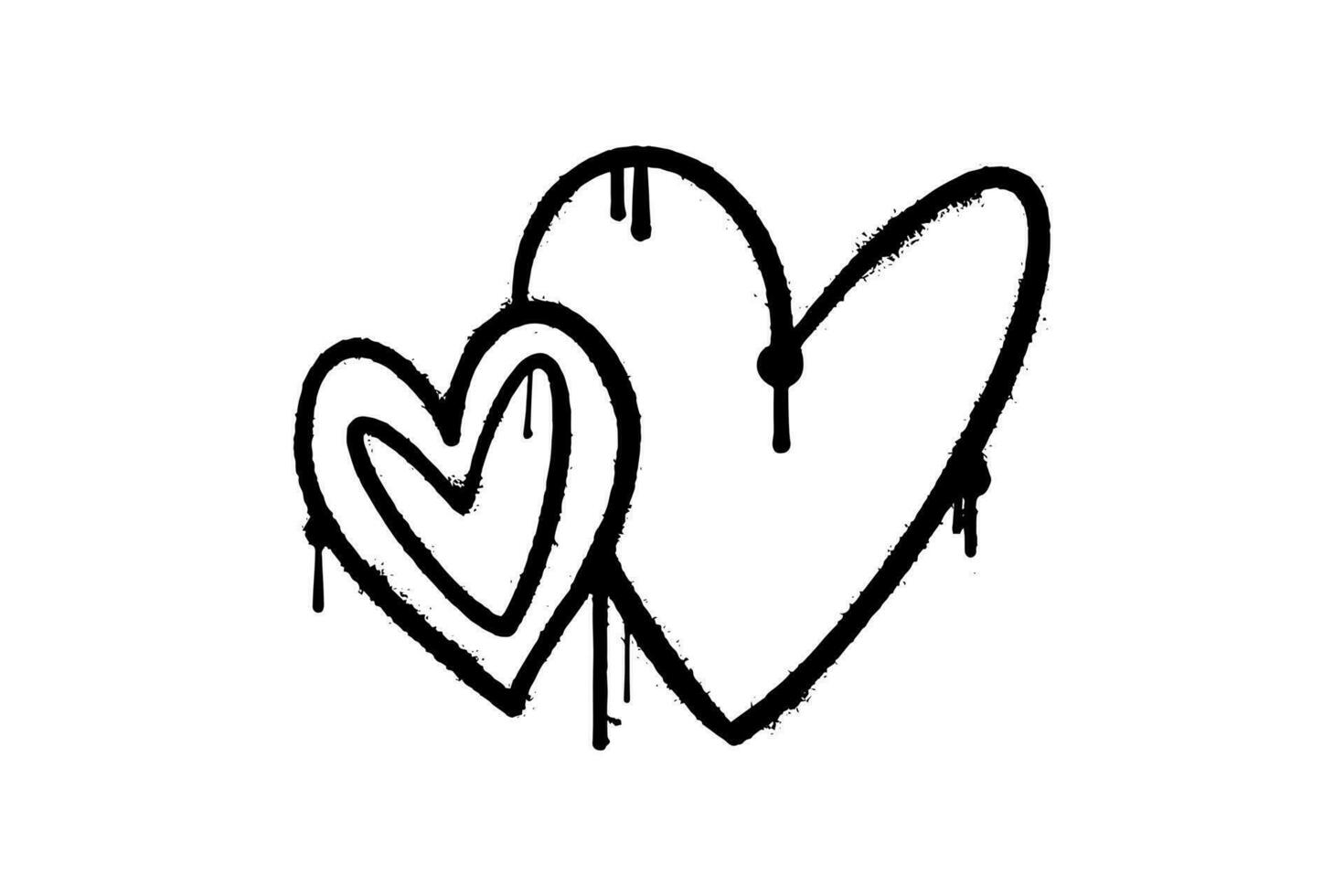 Spray Painted Graffiti love Sprayed isolated on white background. vector