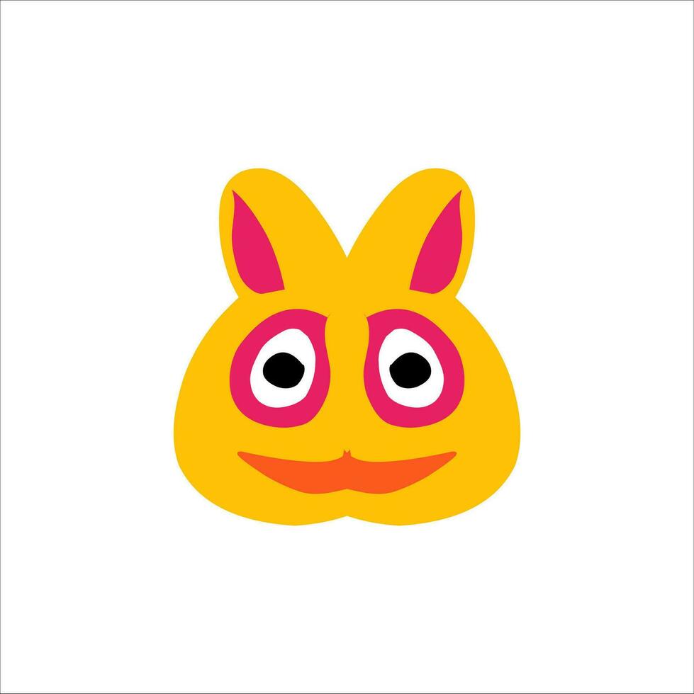 cute character head vector illustration for children educational use with different shapes and cute doll characters