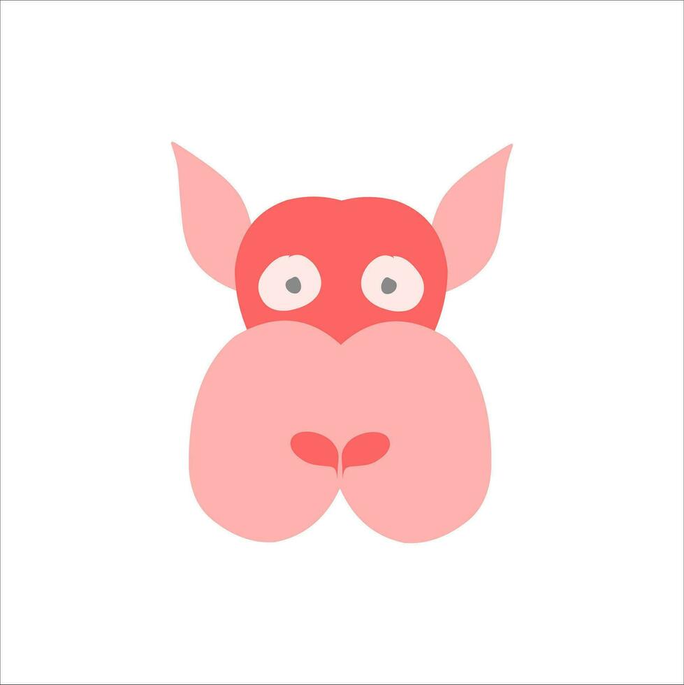 cute character head vector illustration for children educational use with different shapes and cute doll characters