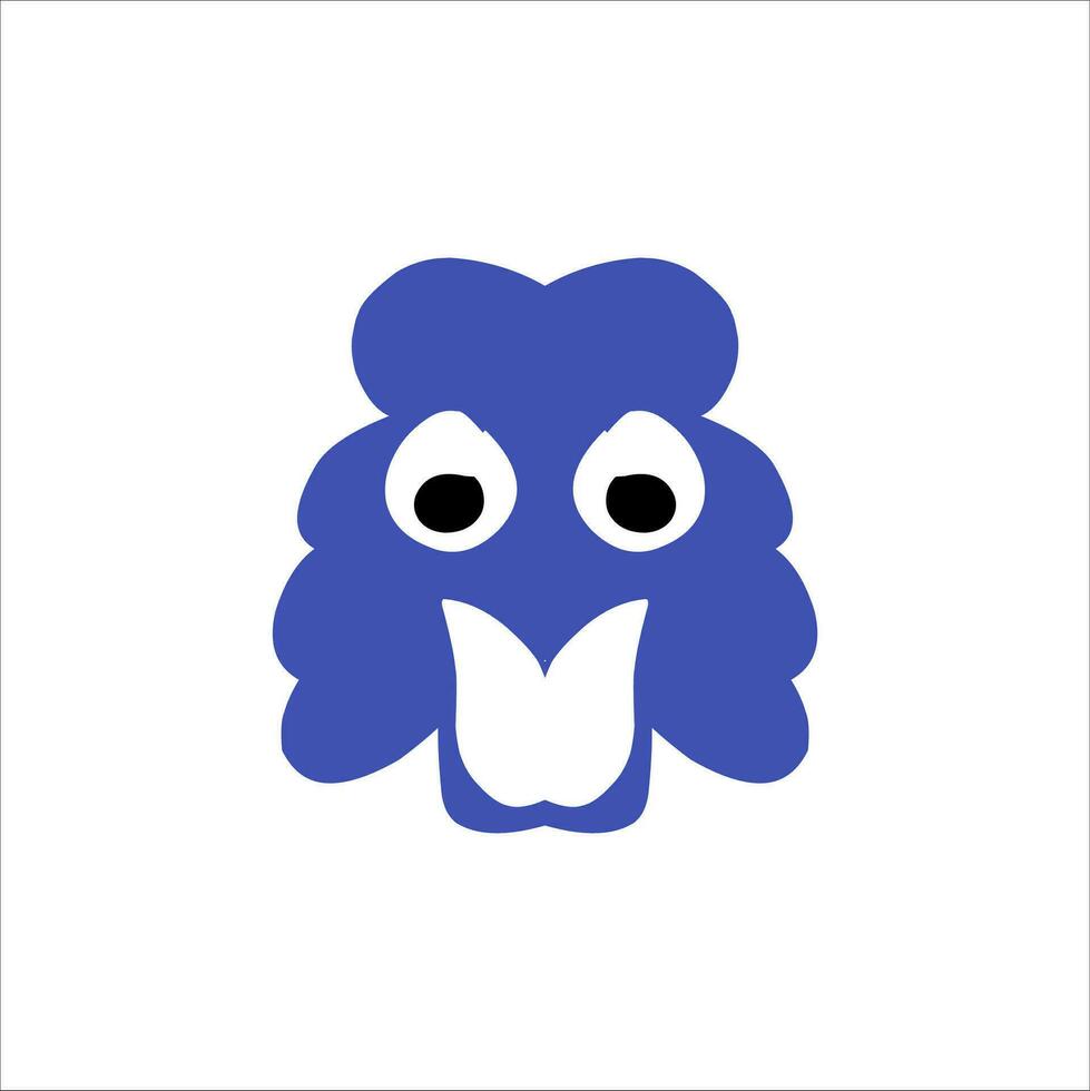 cute character head vector illustration for children educational use with different shapes and cute doll characters