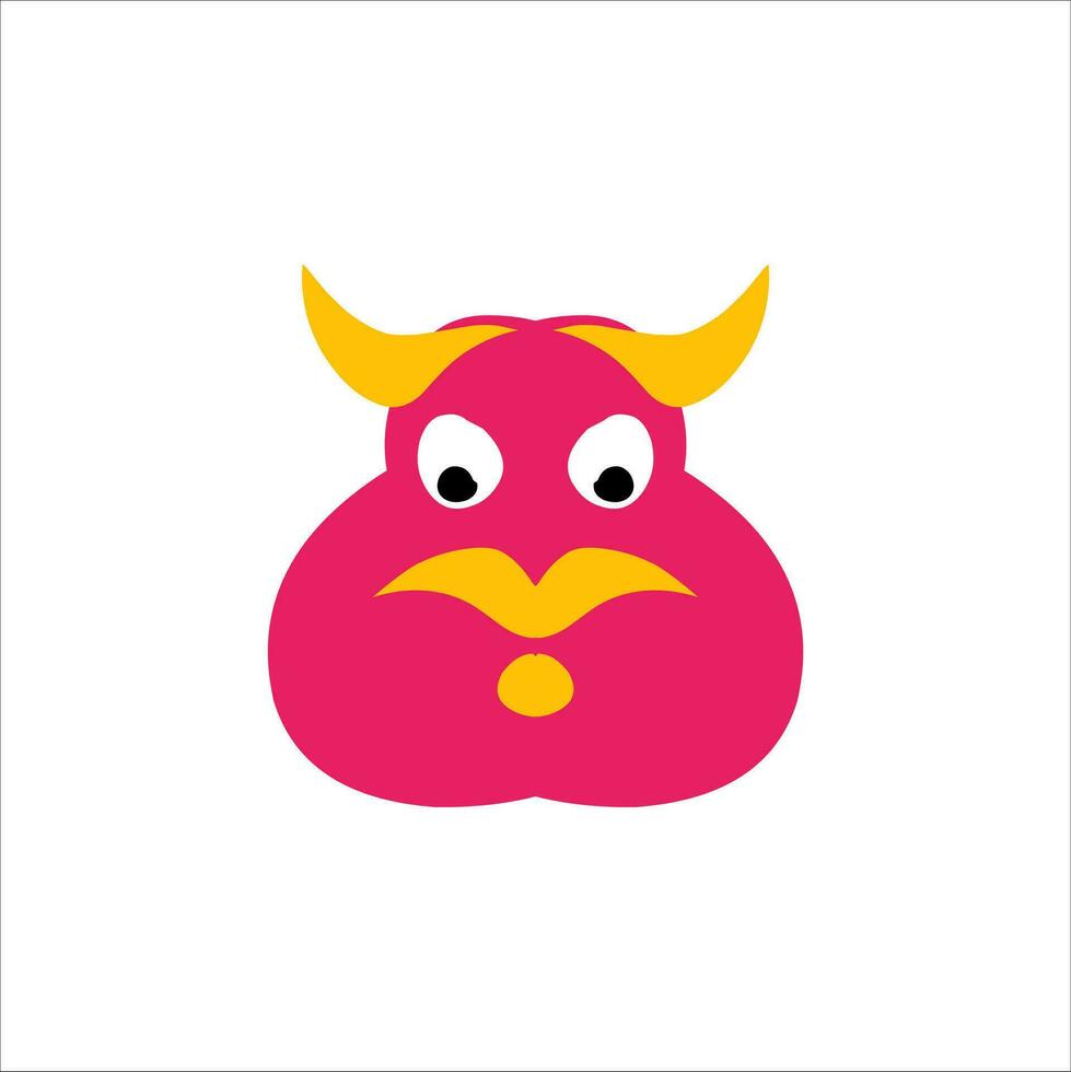 cute character head vector illustration for children educational use with different shapes and cute doll characters