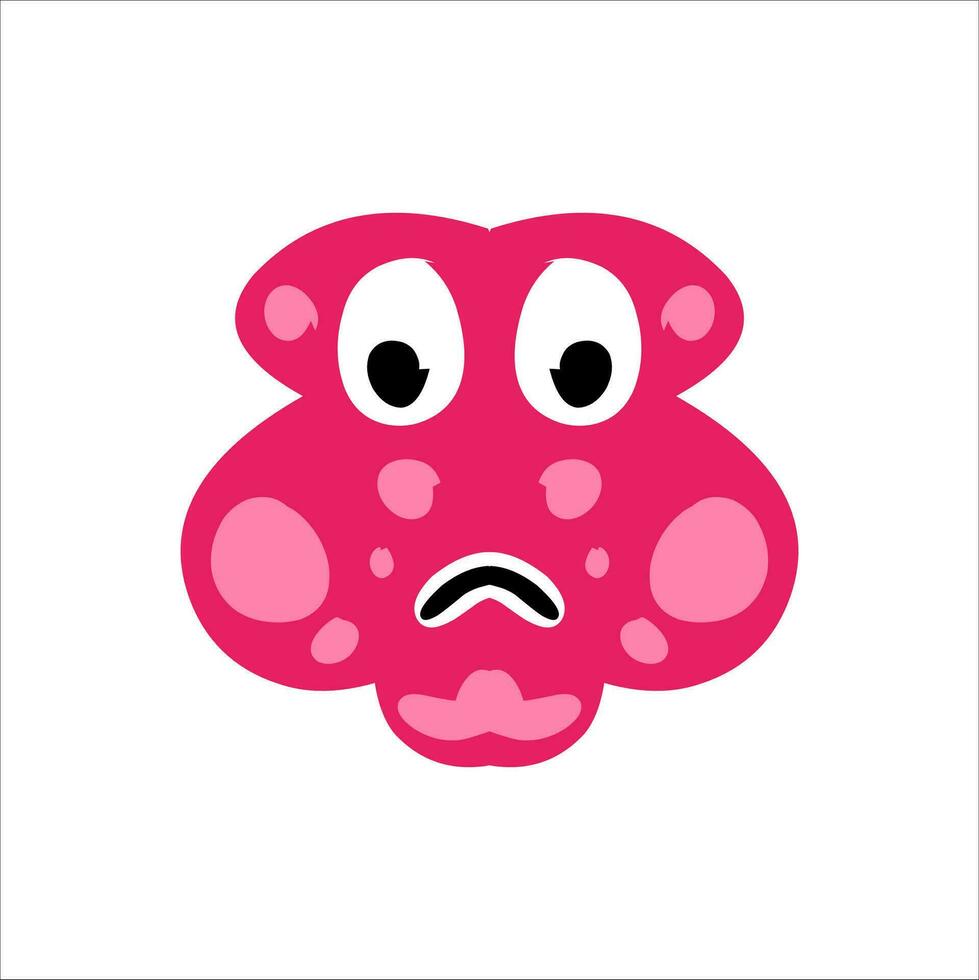 cute character head vector illustration for children educational use with different shapes and cute doll characters