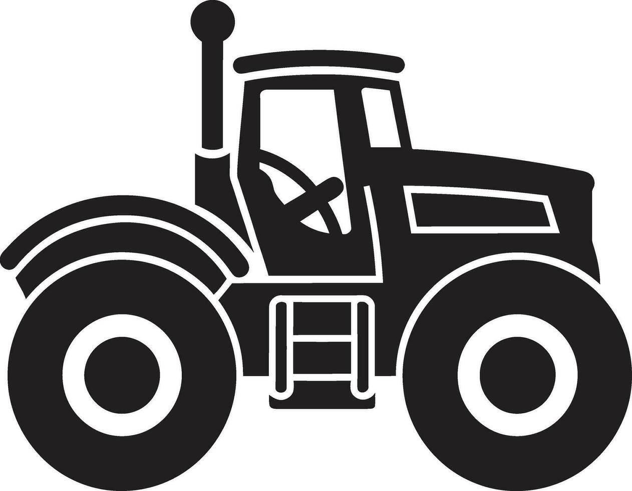 agricultura maquinaria vector logo tractor icono con multa detalles