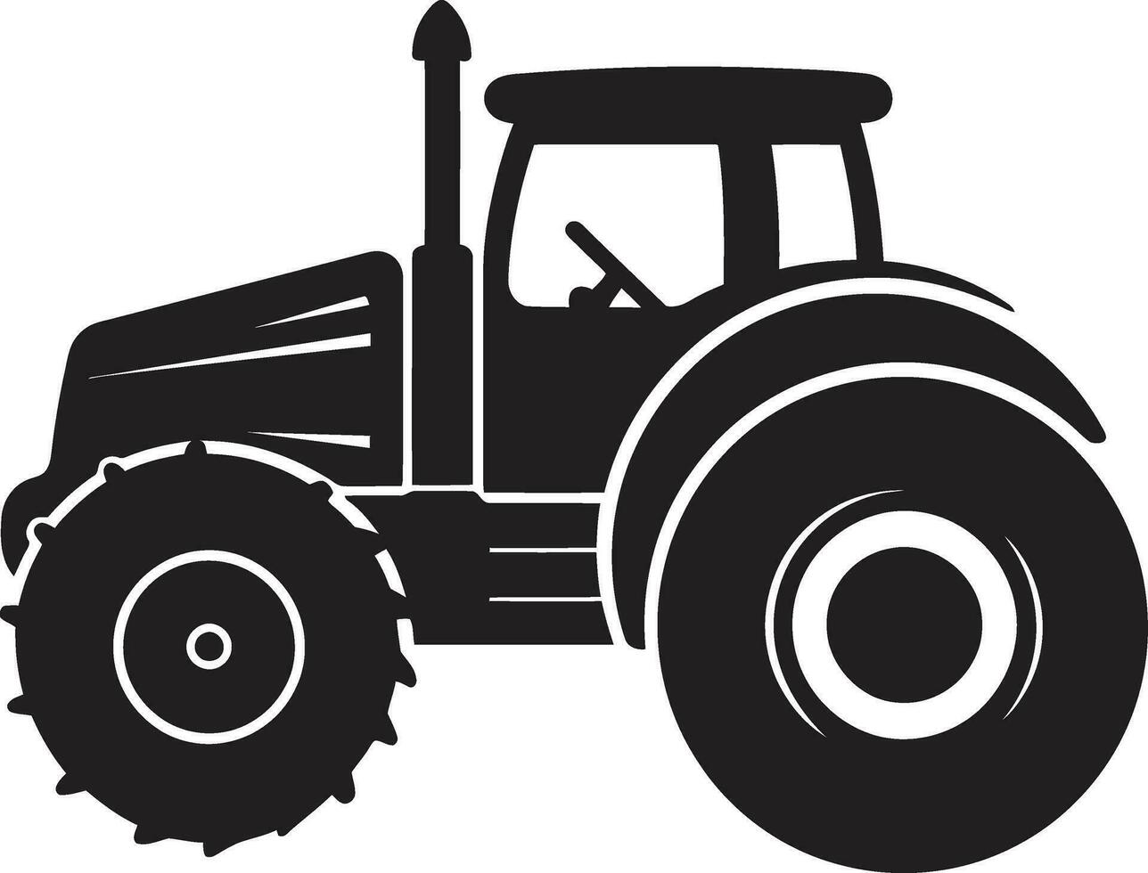 Tractor Silhouette Vector Illustration Black and White Tractor Blueprint