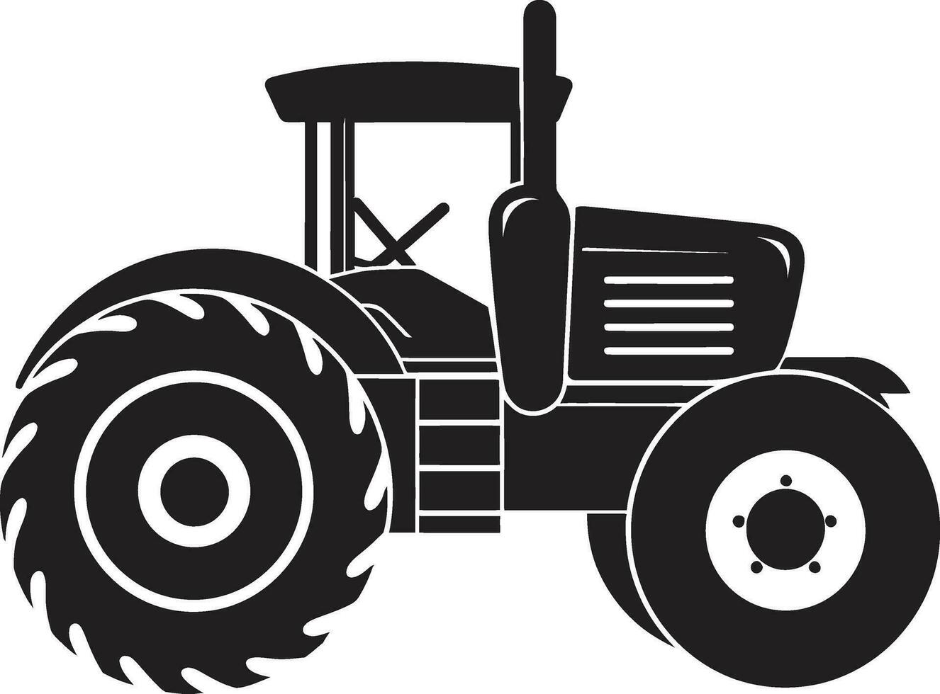 Clásico tractor línea Arte dibujo monocromo tractor Plano vector