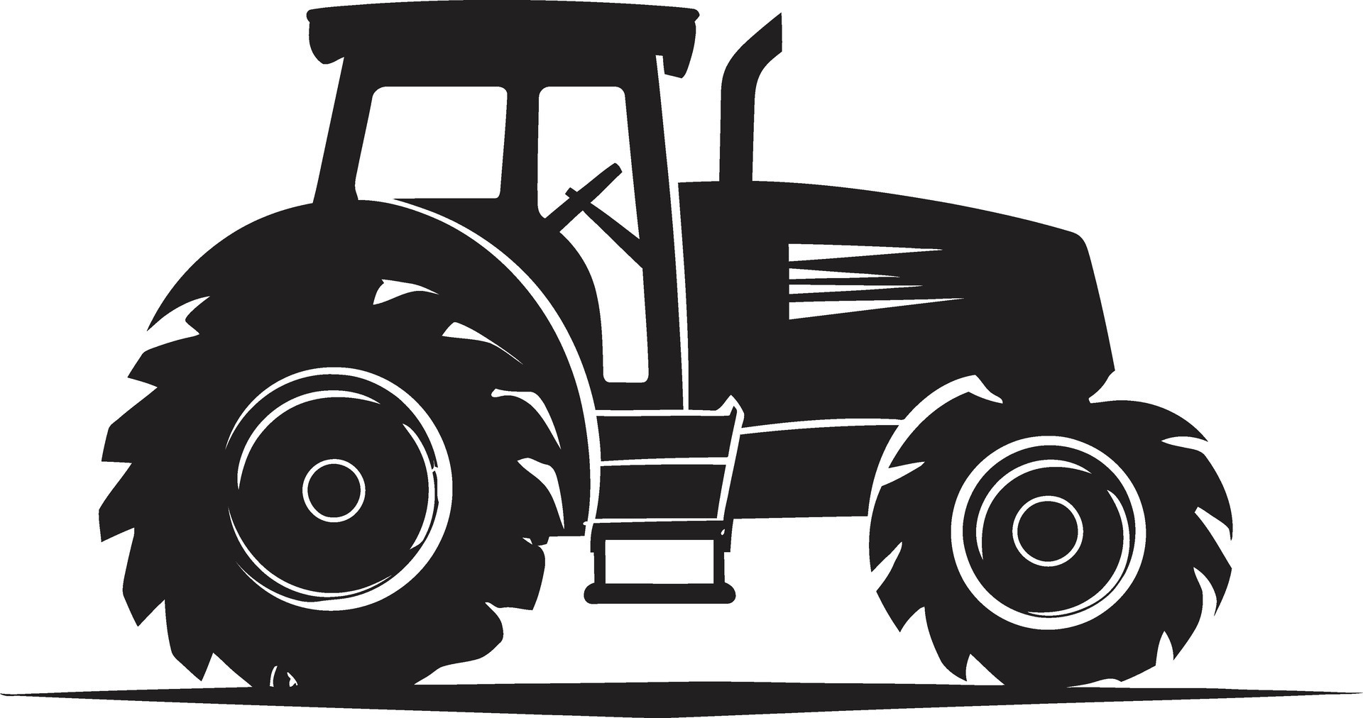 Tractor Blueprint Design Black and White Tractor Icon 33952704 Vector