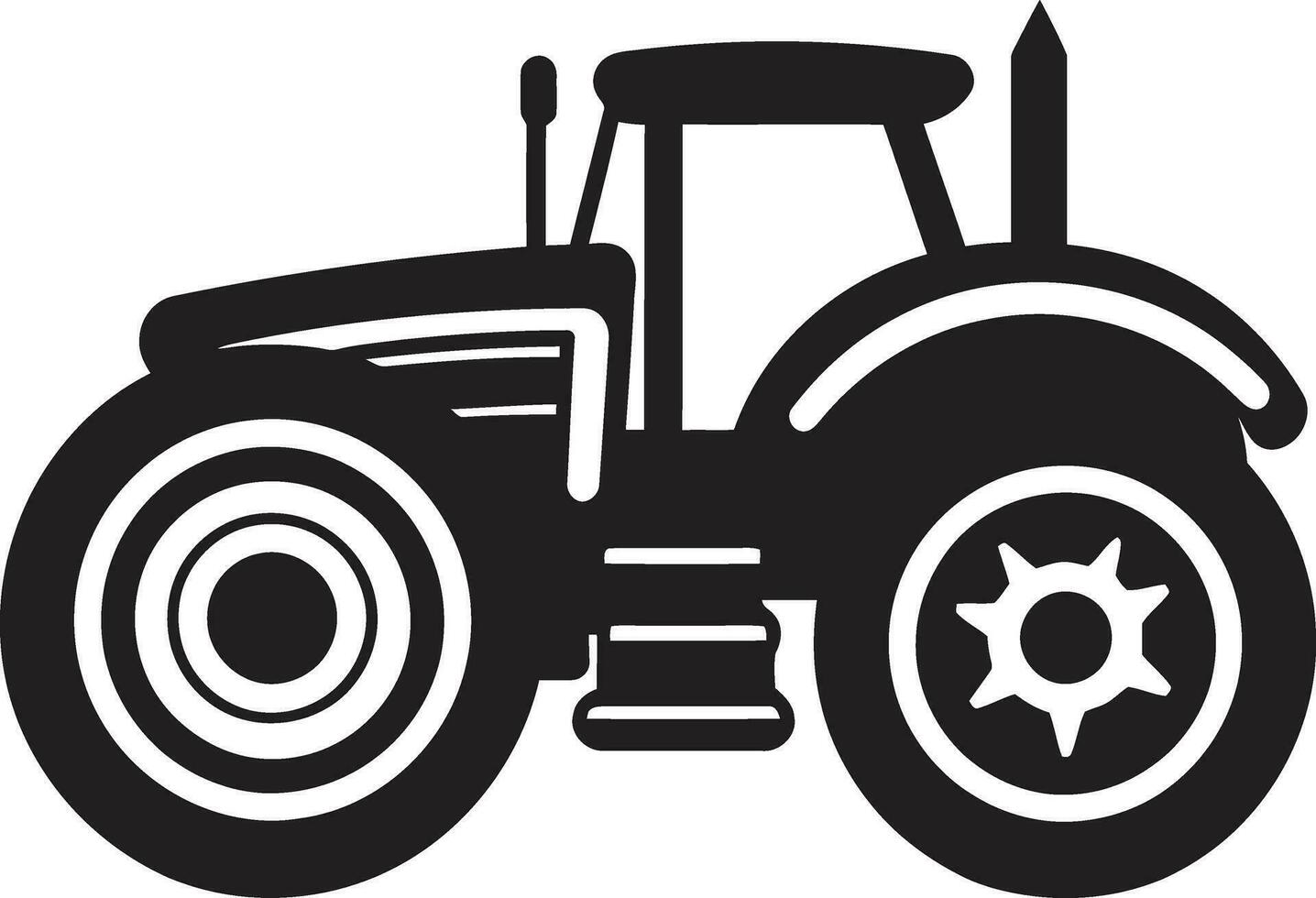 Tractor Drawing with Fine Details Classic Tractor Illustration in Monochrome vector