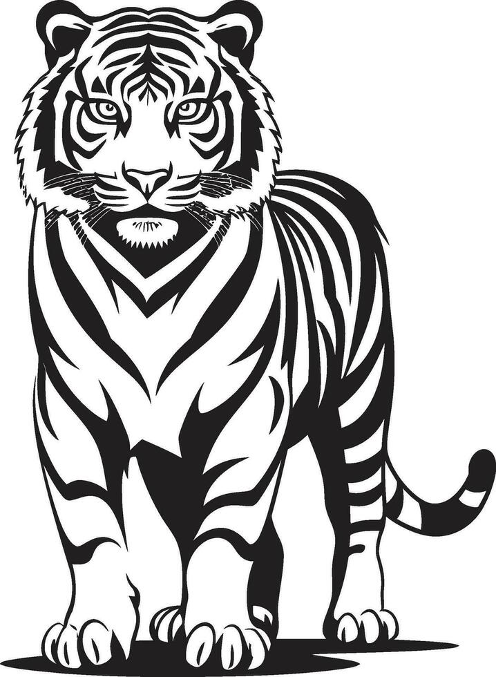 Abstract Tiger in Vector Artistic Expression Geometric Tiger Vector Artistry