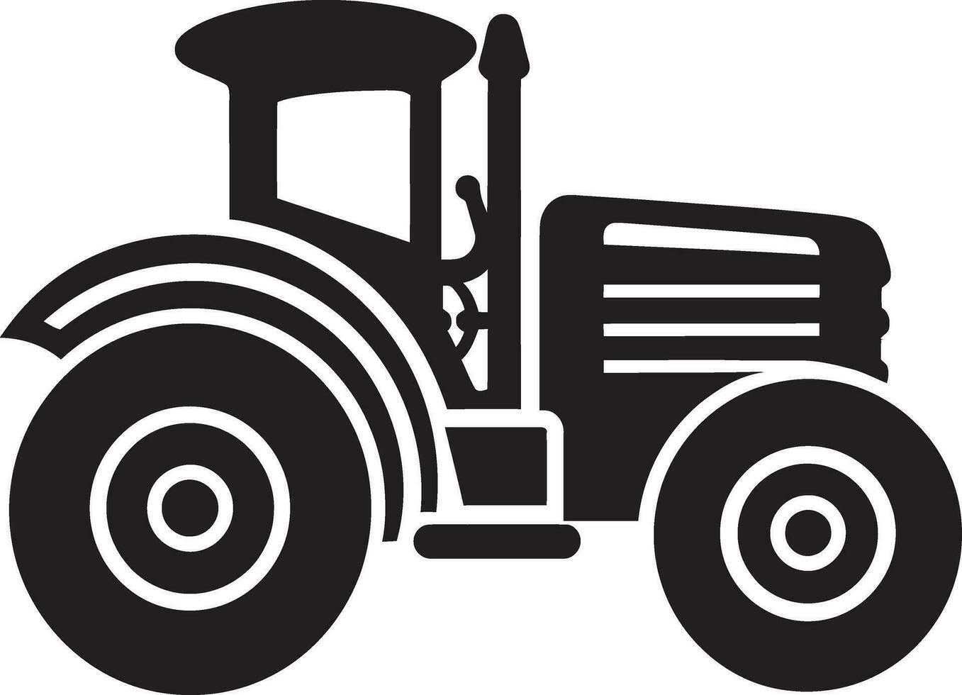 Tractor Illustration with Vintage Charm Black and White Tractor Graphic vector