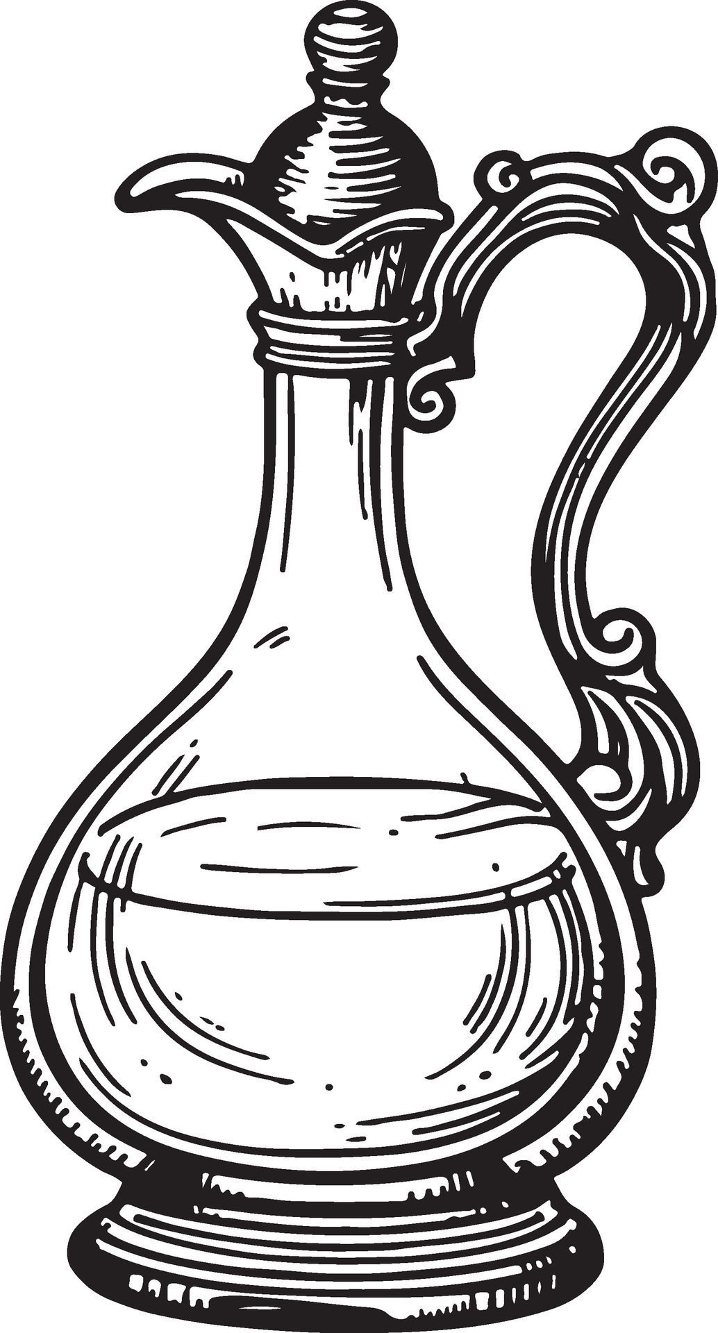 Cruet for wine 33953035 Vector Art at Vecteezy