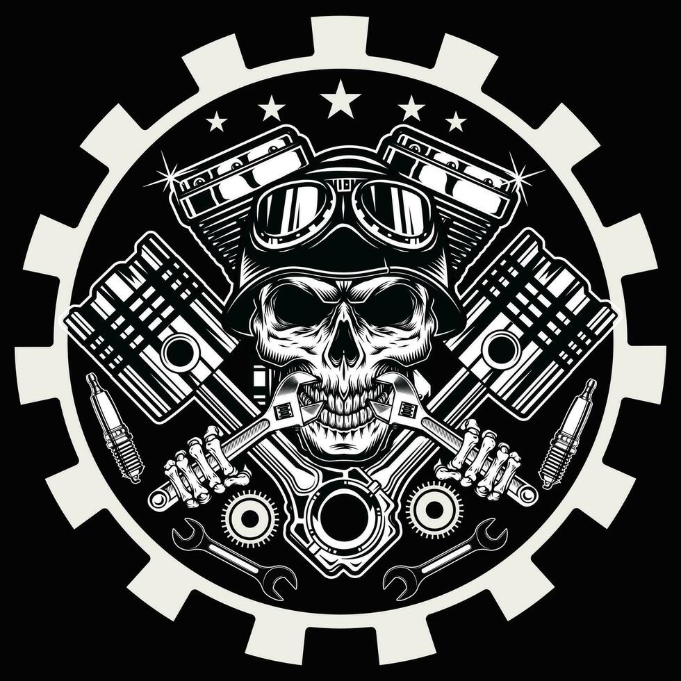 mechanical design t shirt design vector