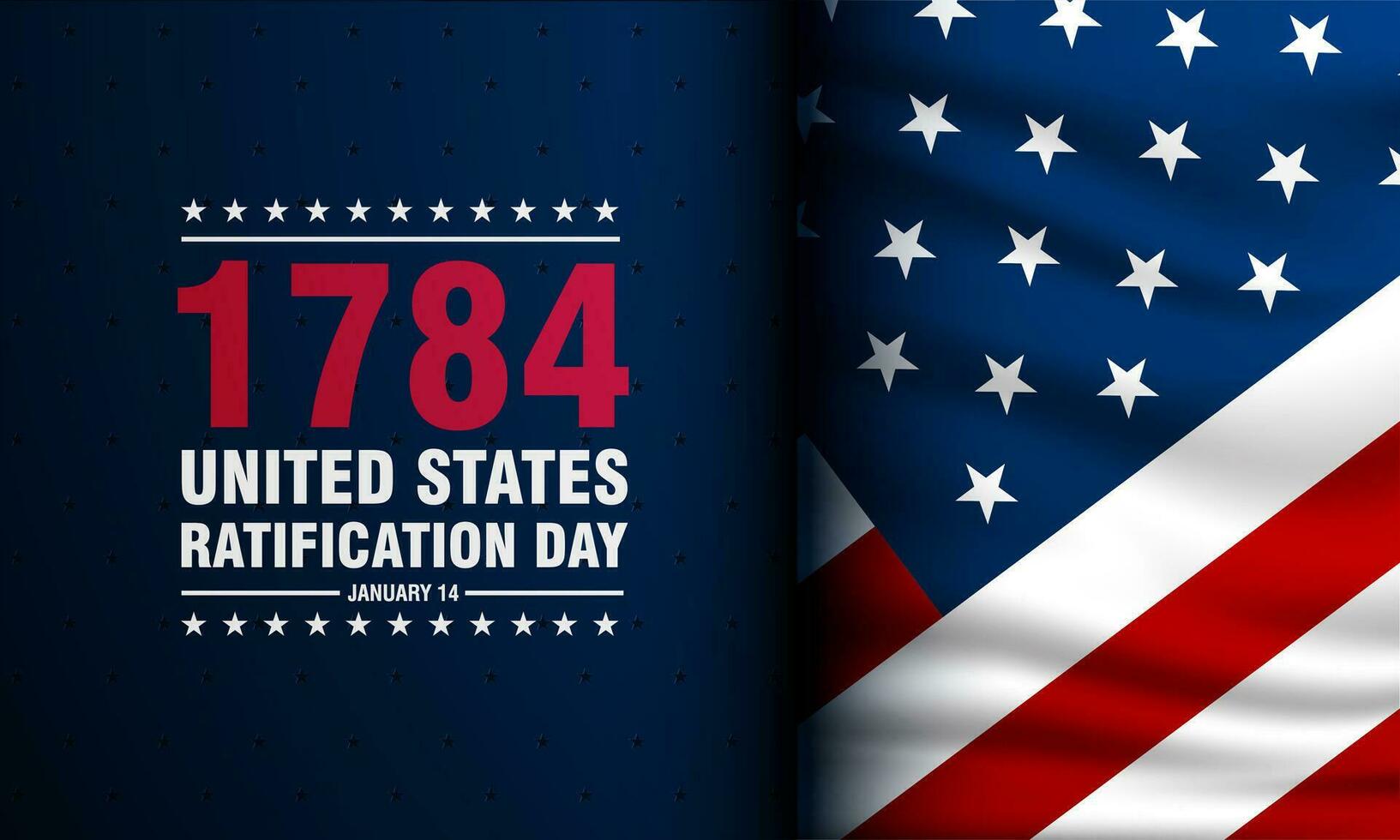 United States Ratification Day January 14 Background Vector Illustration