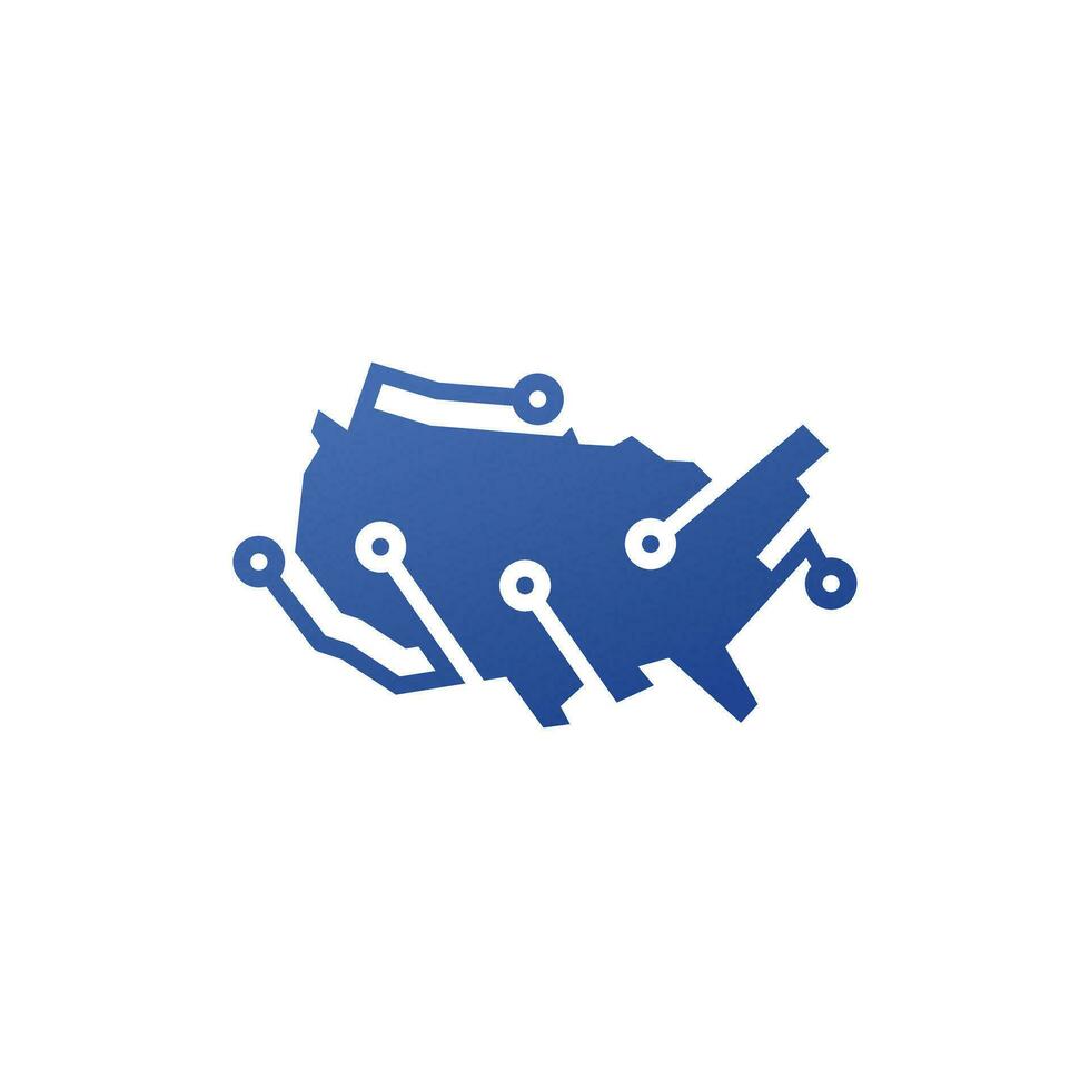 USA map technology modern design template, Concept for networking, technology and connections, suitable for your company vector