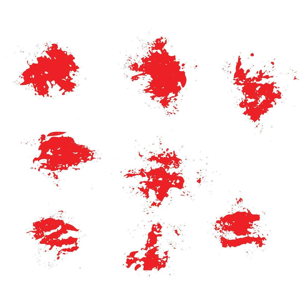 Blood drop and splatter isolated background set vector