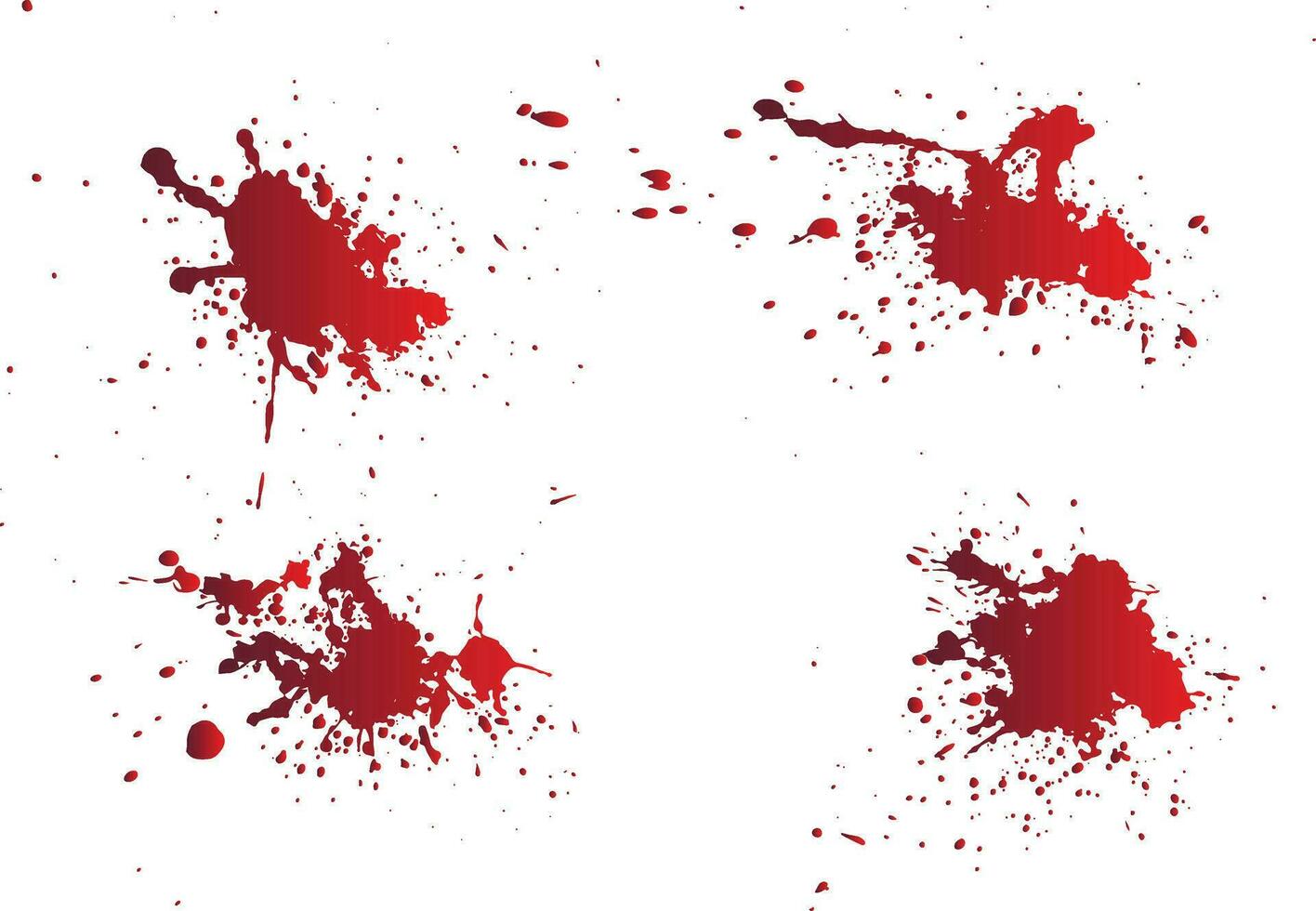 Blood spatter realistic vector background set