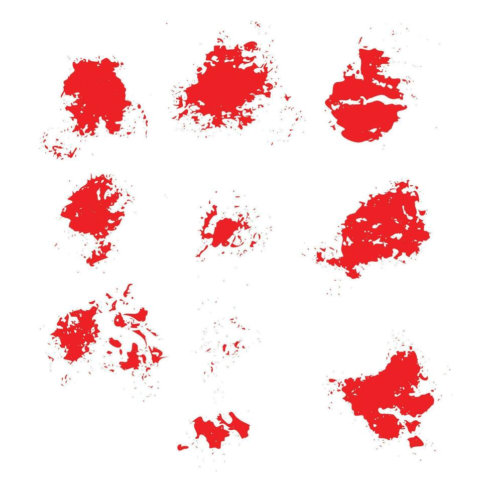 Collection of blood splatter grunge background vector