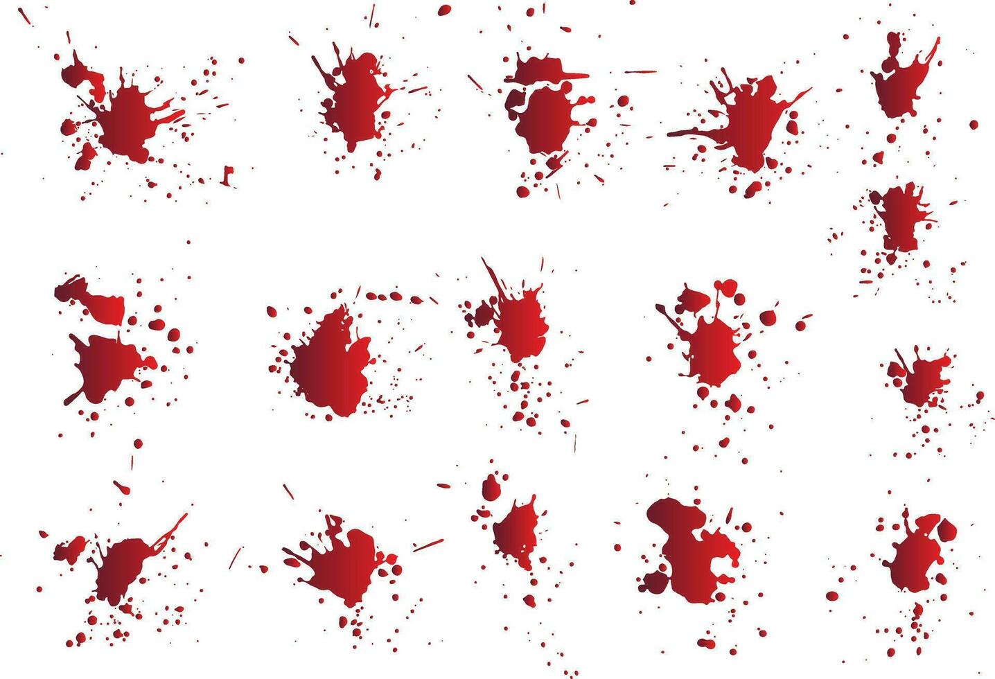 Realistic blood spatter set vector