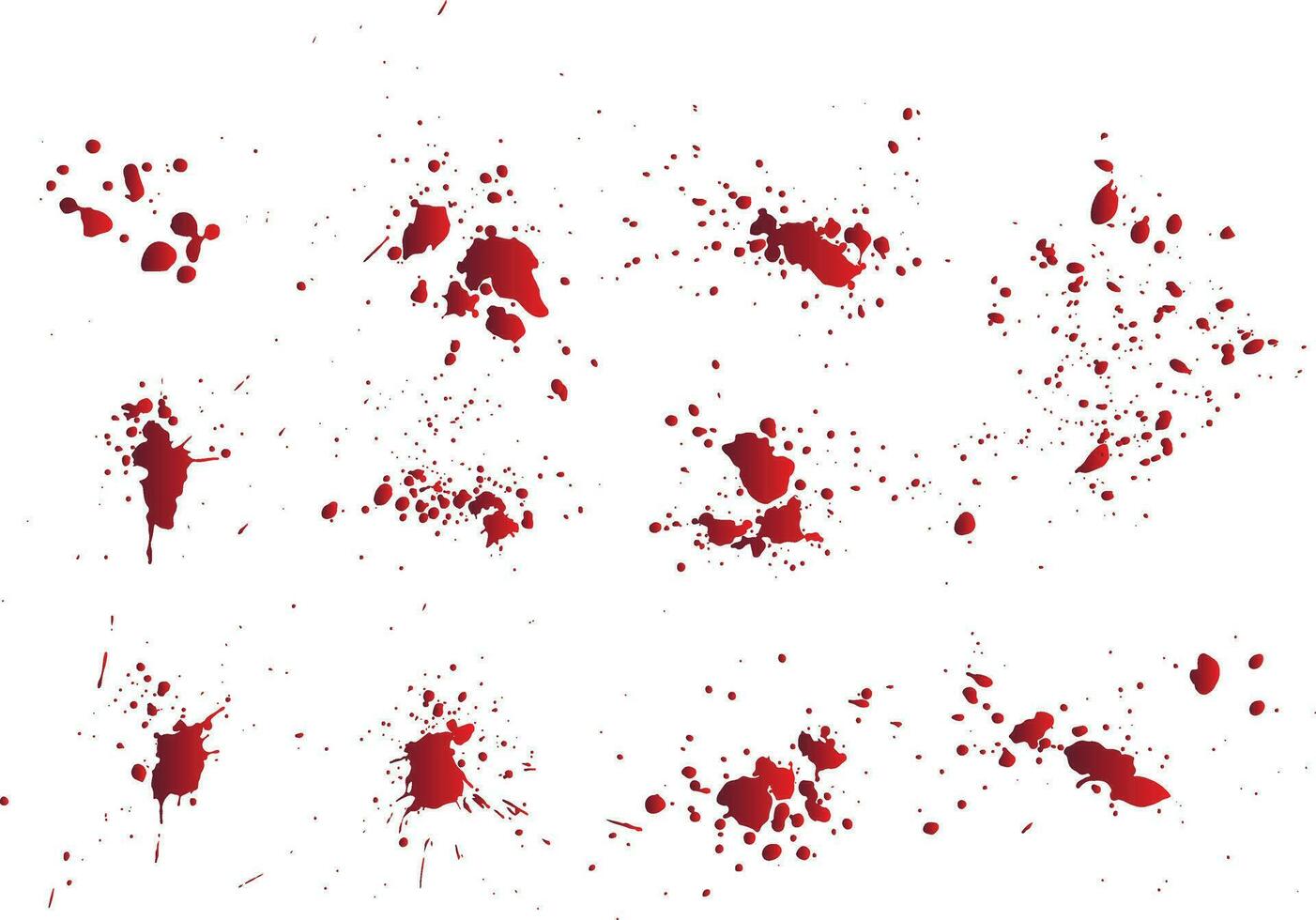 Ink blot set of blood background vector