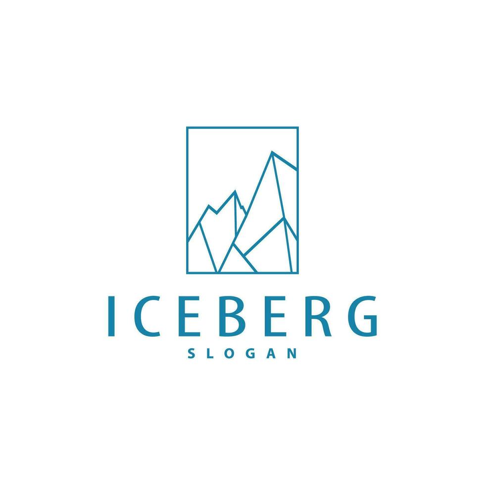 antártico frío montaña iceberg logo diseño, sencillo vector modelo símbolo ilustración