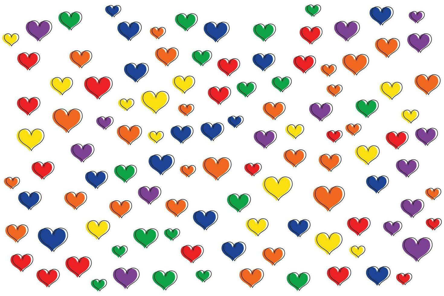 love heart outline abstract seamless trendy pattern for happy valentines day vector