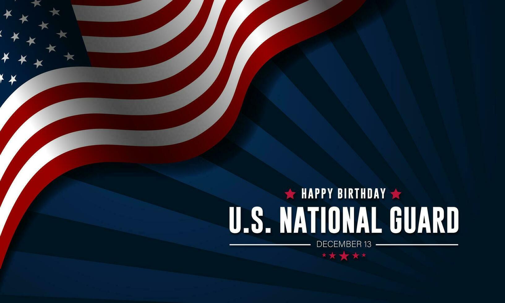 unido estados nacional Guardia cumpleaños diciembre 13 antecedentes vector ilustración