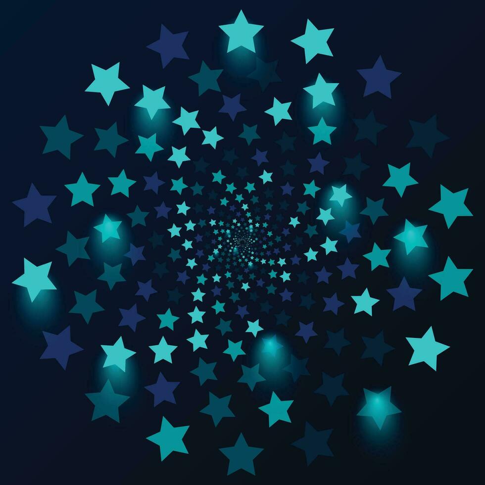 Abstract blue techno puzzle glowing geometric pattern background vector