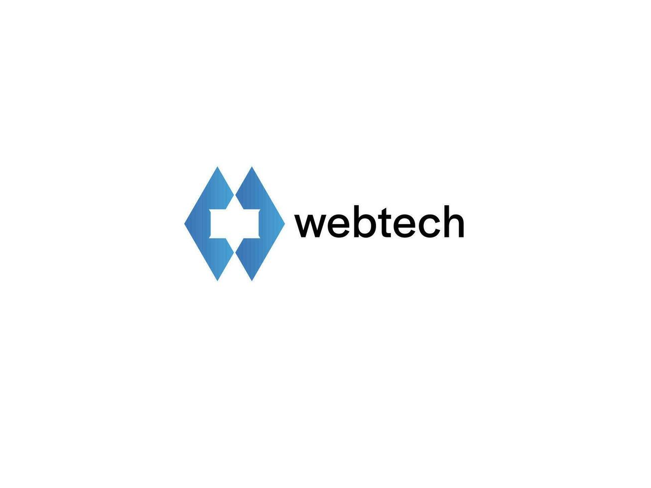 W Webtech Logo Design vector