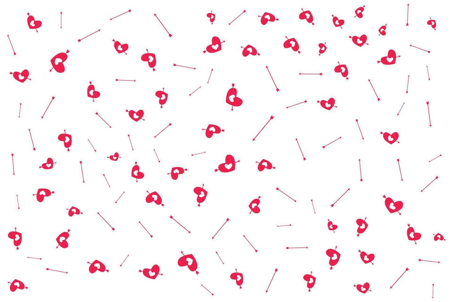 Valentine pattern with love heart star doodles for print media and cards vector