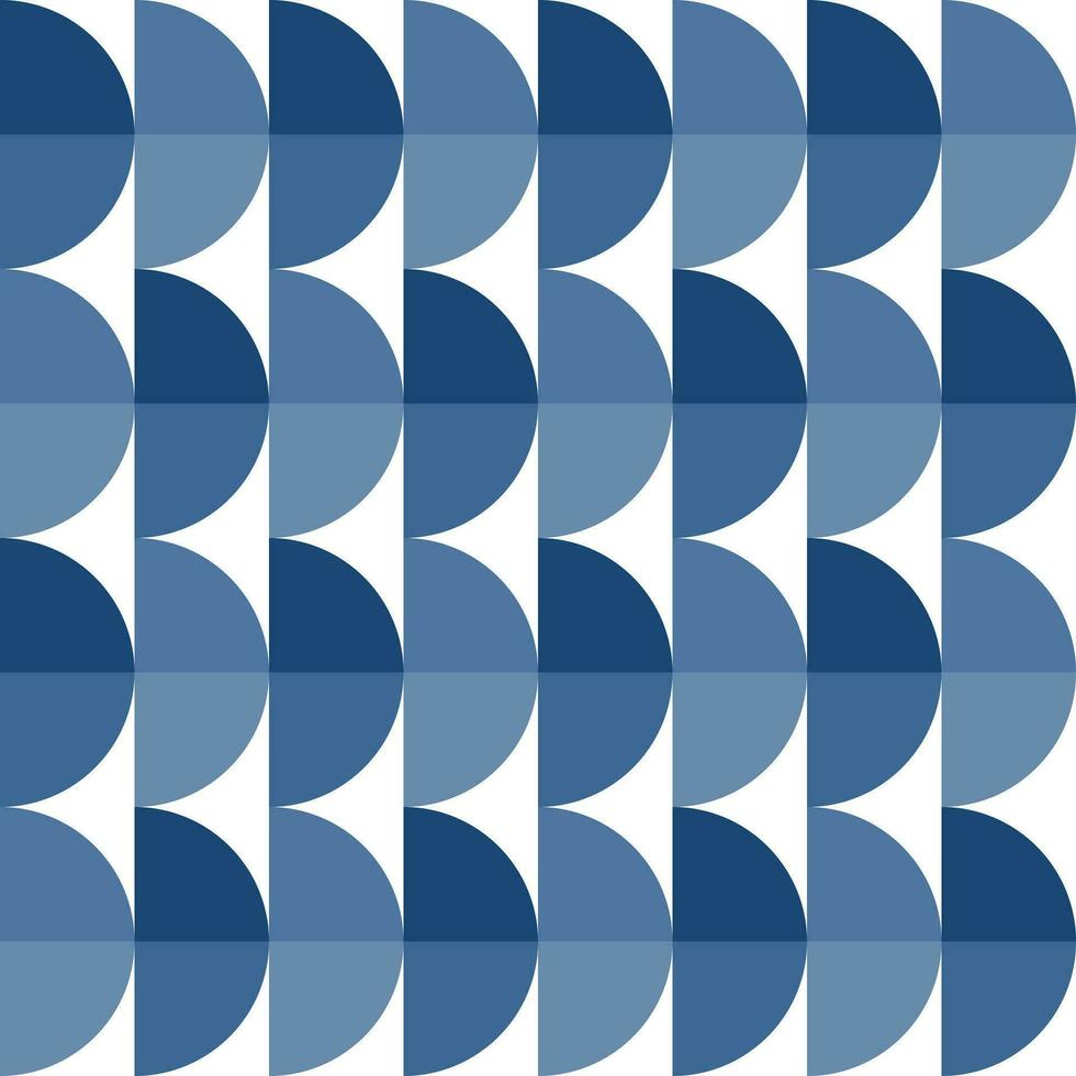 Navy blue gradient half circle pattern. Half circle vector seamless pattern. Decorative element, wrapping paper, wall tiles, floor tiles, bathroom tiles.