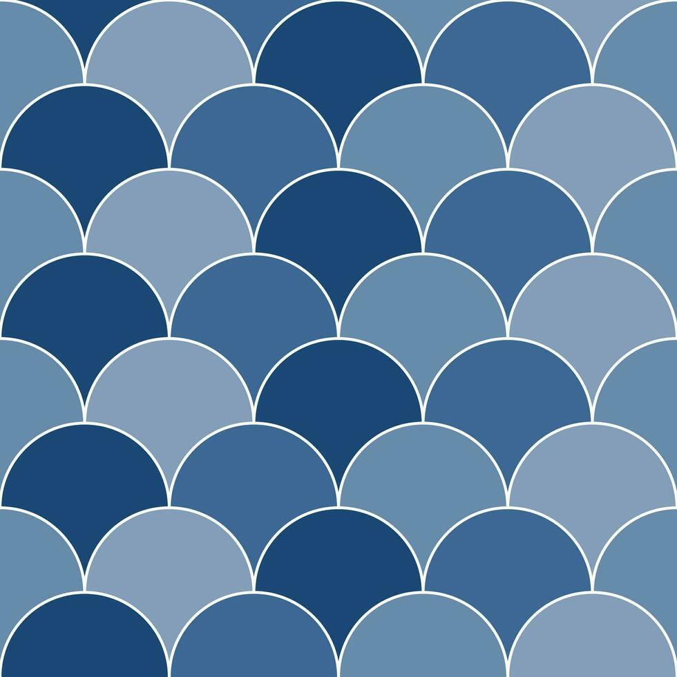 Navy blue shade fish scales pattern. fish scales pattern. Decorative elements, clothing, paper wrapping, bathroom tiles, wall tiles, backdrop, background. vector