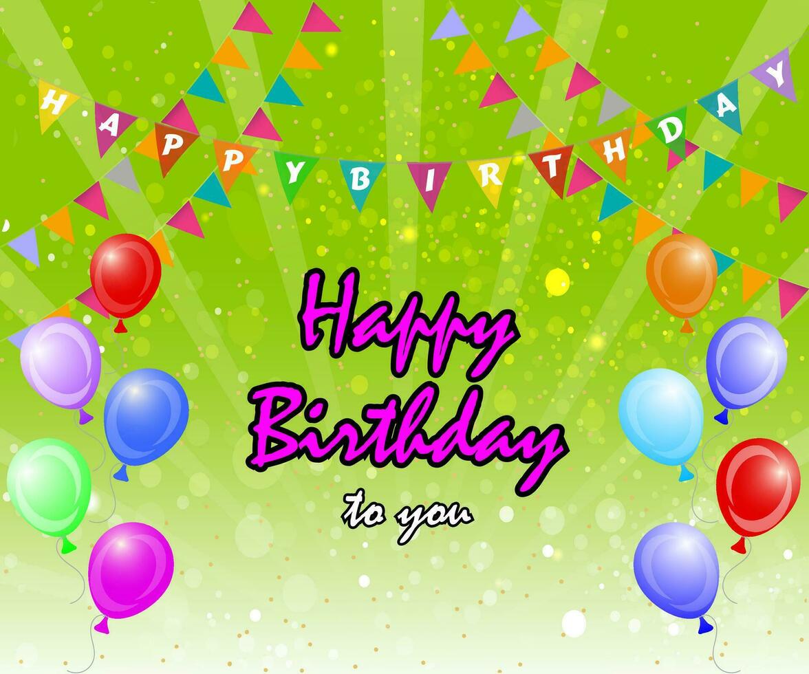 Globos Del Feliz Cumpleaños Y Números Ilustraciones svg, vectoriales, clip  art vectorizado libre de derechos. Image 13043771
