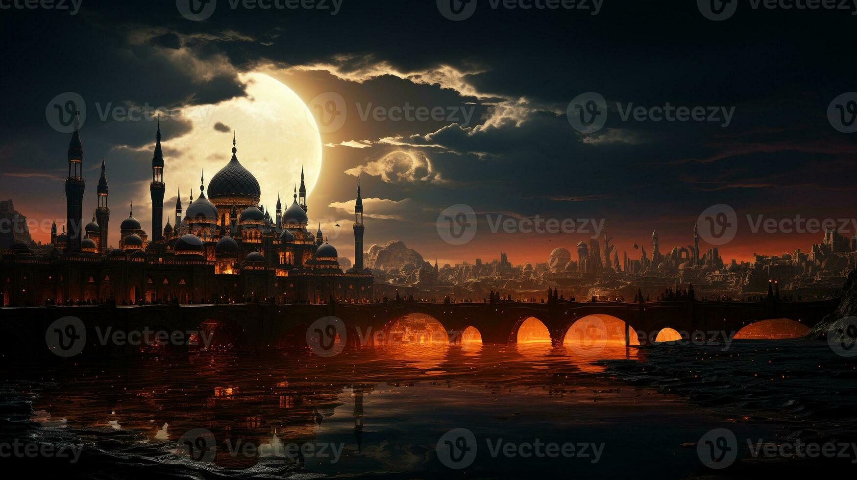 Ancient mosque background photo