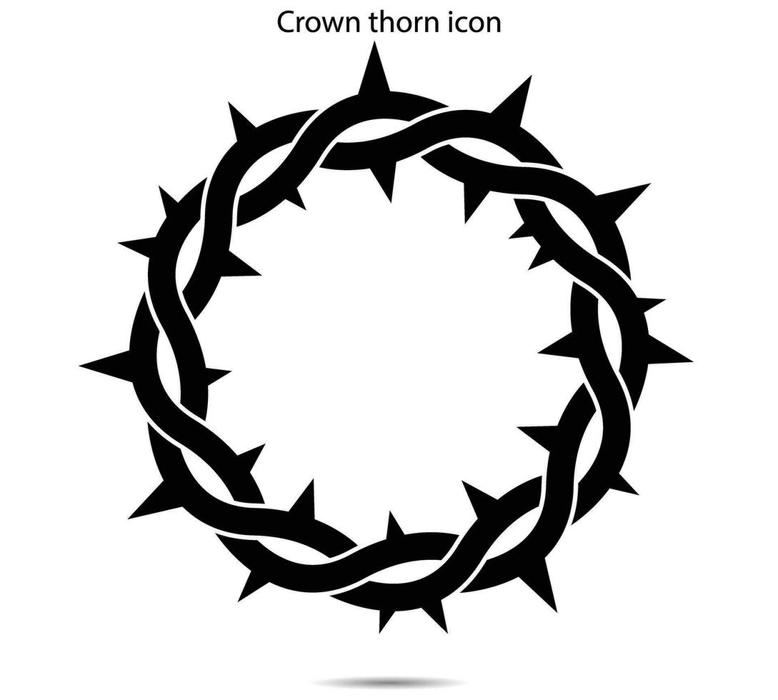 Crown thorn icon vector