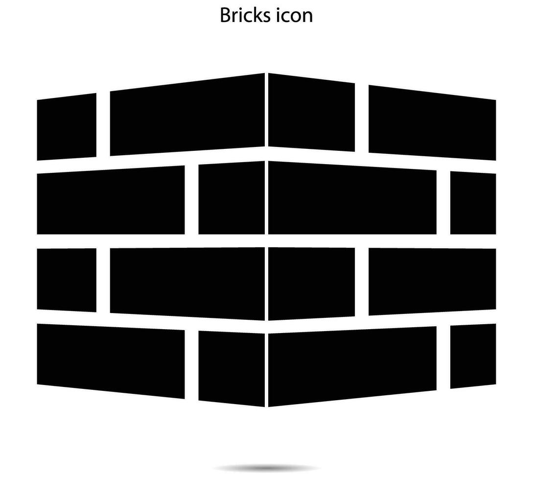 Bricks icon, Vector illustration