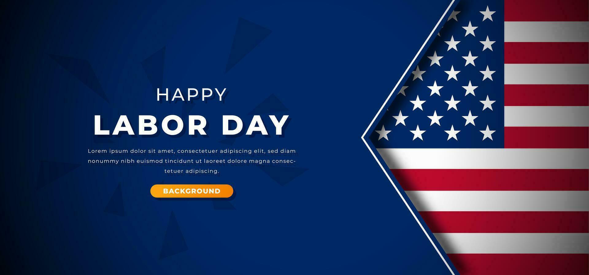 International Labour Day On 1st May Background Poster Banner United State America Celebration Worker vector