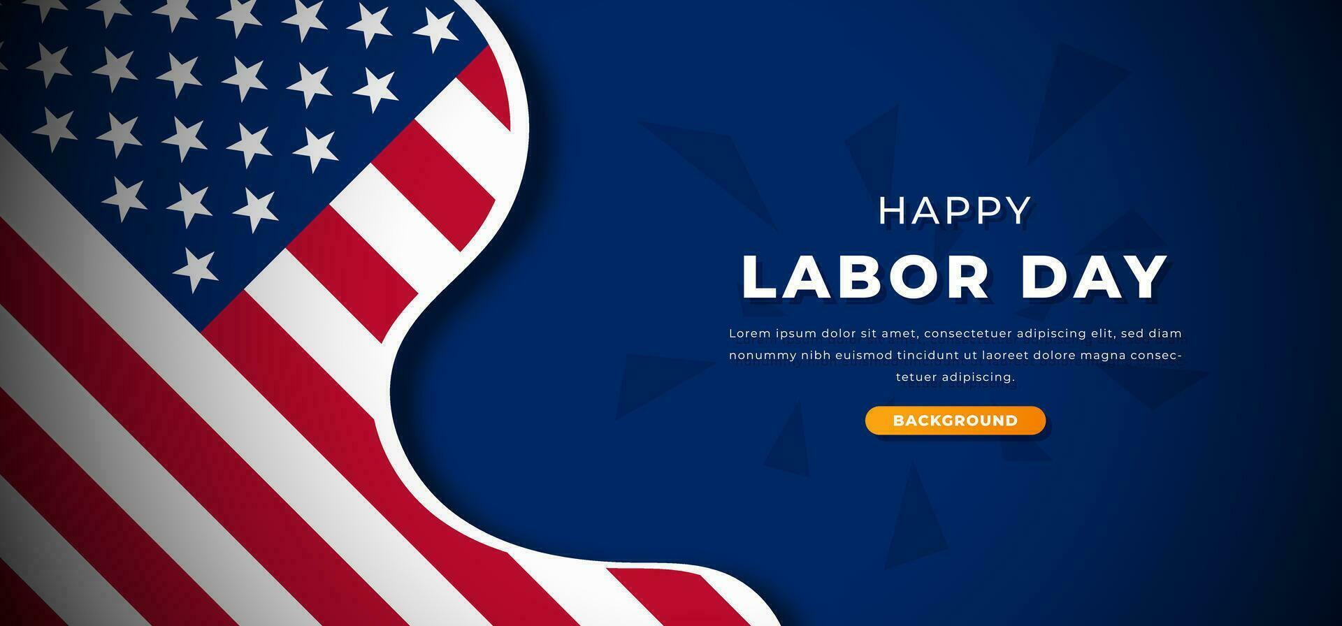 International Labour Day On 1st May Background Poster Banner United State America Celebration Worker vector