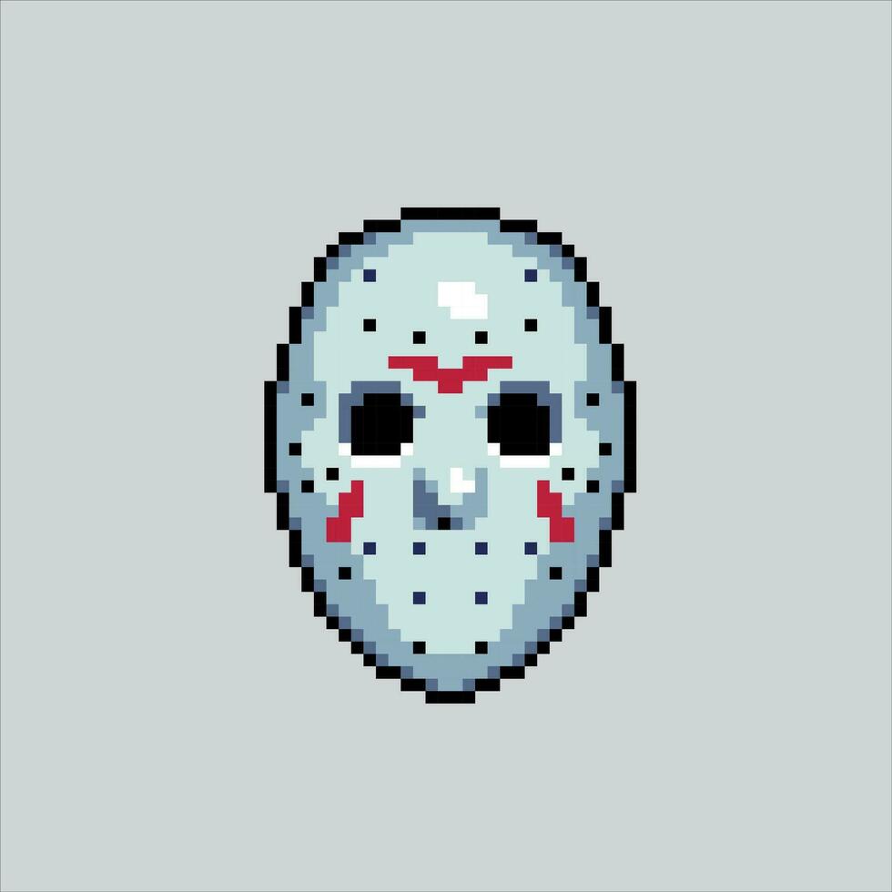 Pixel art illustration Psycho Killer. Pixelated Psycho Jason. Scary Murderer pixelated for the pixel art game and icon for website and video game. old school retro. vector