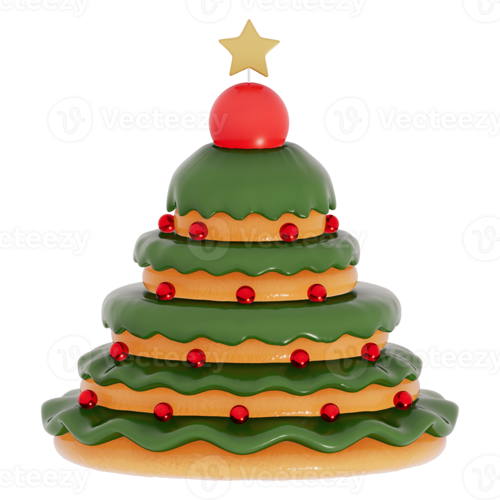 Christmas Dessert 3D , Christmas Tree Cake Festive Dessert Clipart 33955245 PNG