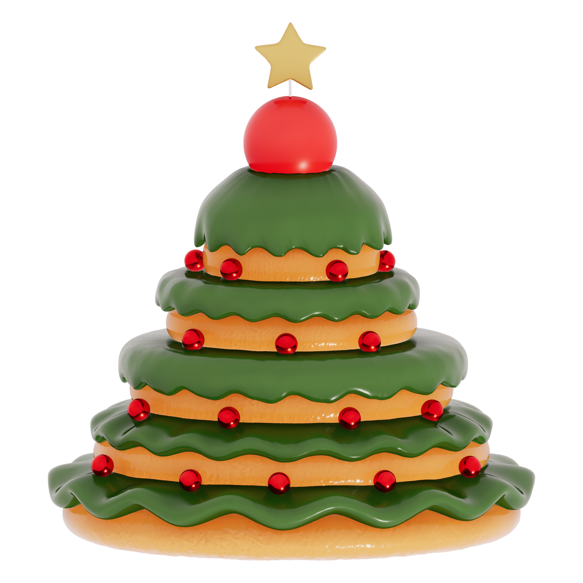Christmas Dessert 3D , Christmas Tree Cake Festive Dessert Clipart 33955245 PNG