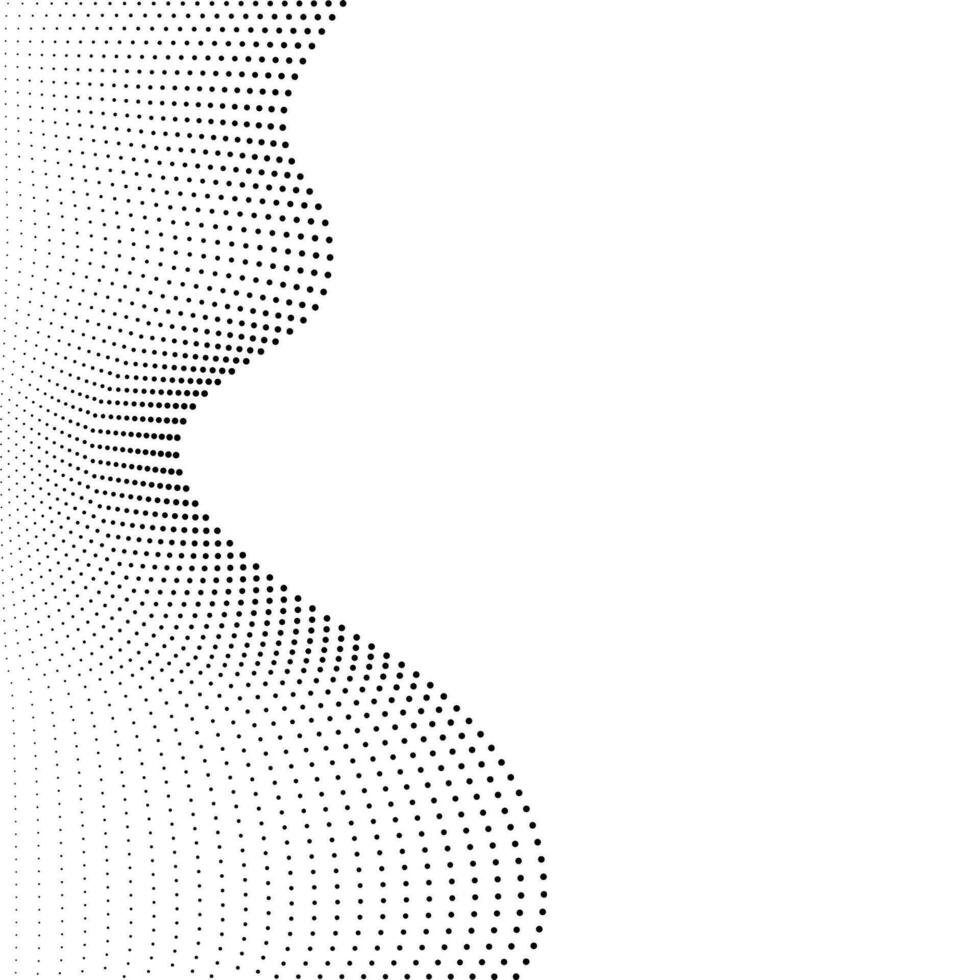 Abstract flow wave dots background. Abstract halftone background vector