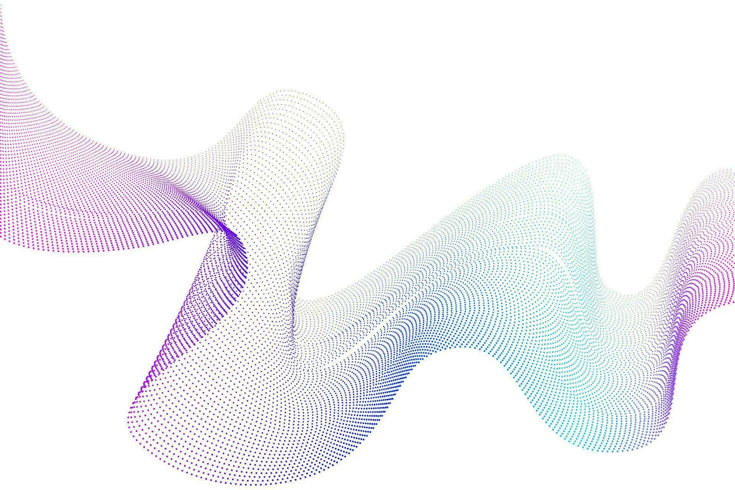 Abstract flow wave dots particles background. Futuristic technology and science theme background vector