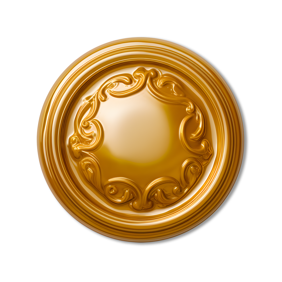 Gold wax seal png