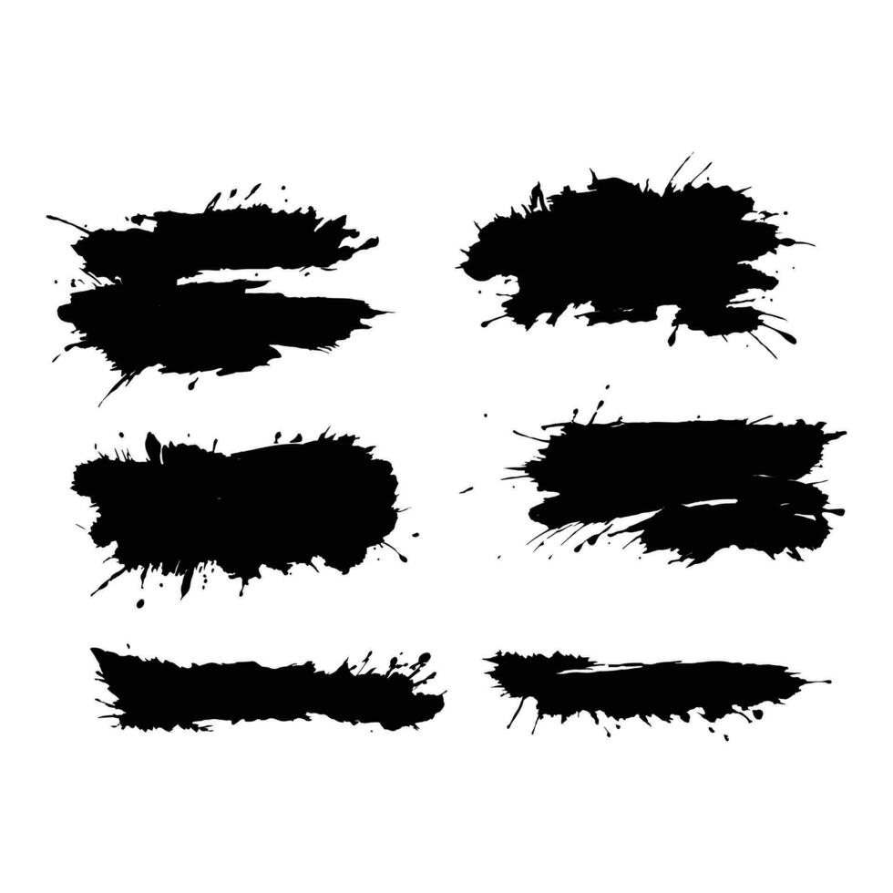 A Grunge Brush Strokes Assortment vector