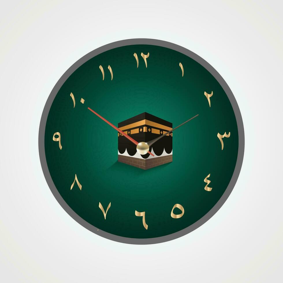 Islamic Influence in Wall Clock Designs vector