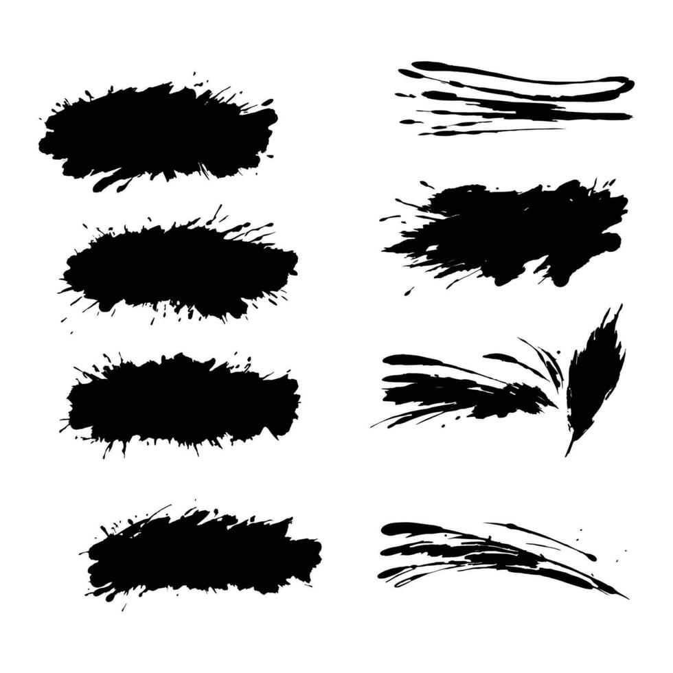 Elegant Vector Black Grunge Brush Stroke